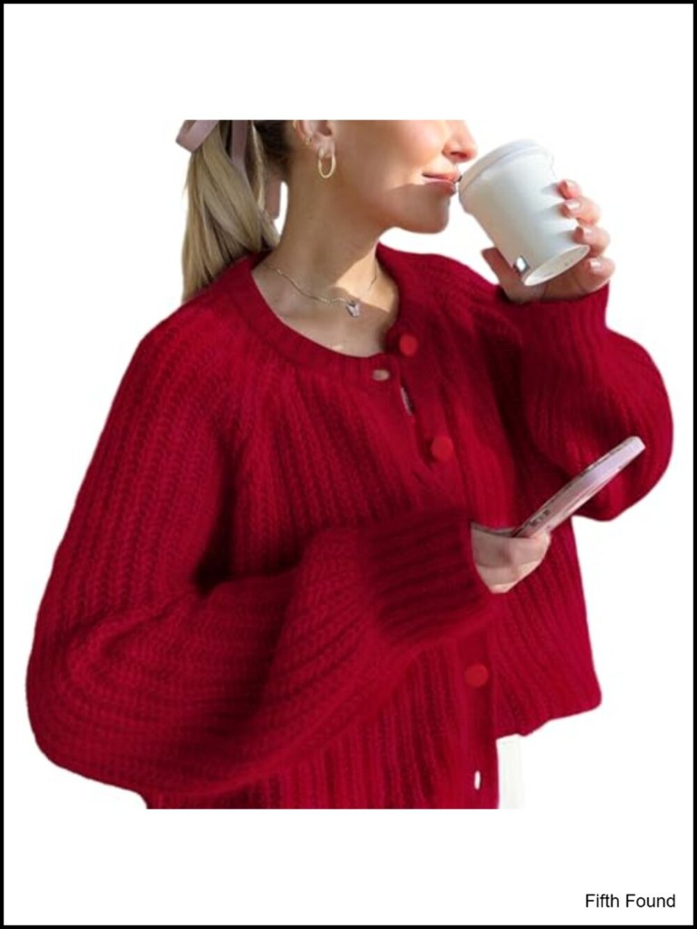 Women's Chunky Knit Cardigan Button Down Open Front Long Sleeve Crop Sweater
